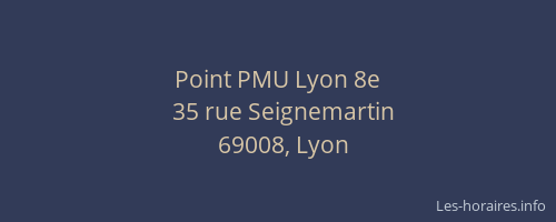 Point PMU Lyon 8e