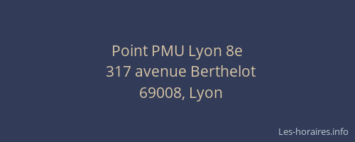 Point PMU Lyon 8e