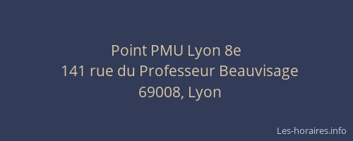 Point PMU Lyon 8e