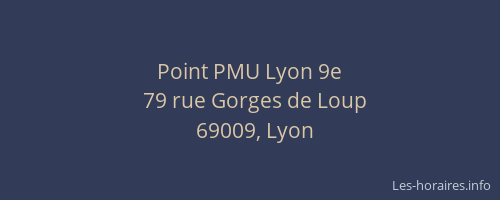 Point PMU Lyon 9e