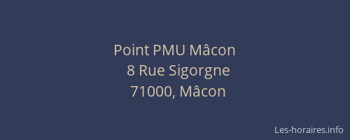 Point PMU Mâcon