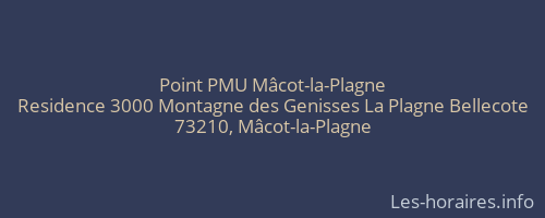 Point PMU Mâcot-la-Plagne