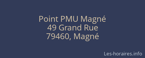 Point PMU Magné