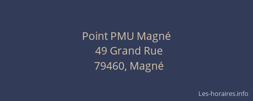Point PMU Magné