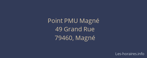Point PMU Magn&eacute;