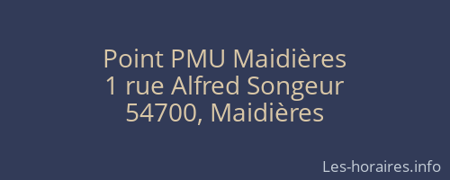 Point PMU Maidières