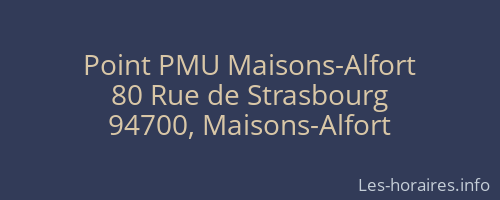 Point PMU Maisons-Alfort