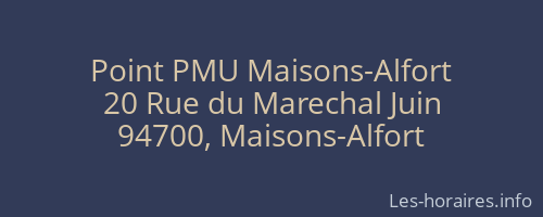 Point PMU Maisons-Alfort