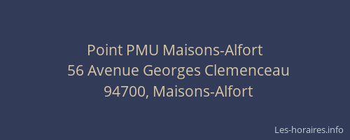 Point PMU Maisons-Alfort