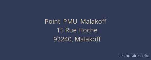 Point  PMU  Malakoff
