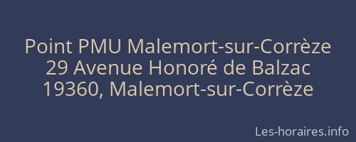 Point PMU Malemort-sur-Corrèze