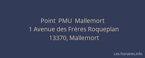 Point  PMU  Mallemort