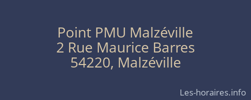 Point PMU Malzéville