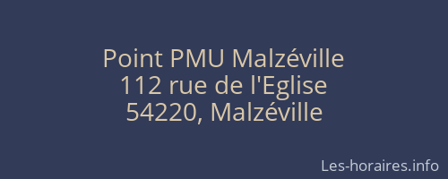 Point PMU Malzéville