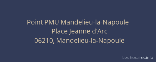 Point PMU Mandelieu-la-Napoule