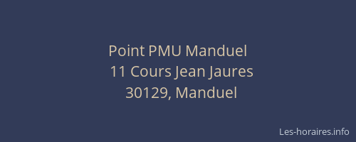 Point PMU Manduel