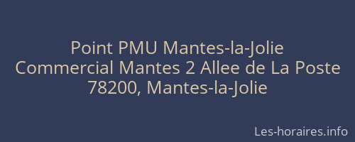 Point PMU Mantes-la-Jolie