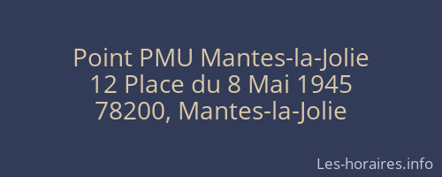 Point PMU Mantes-la-Jolie