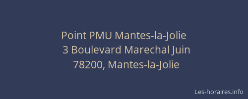 Point PMU Mantes-la-Jolie