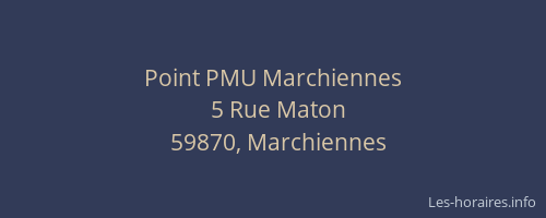Point PMU Marchiennes