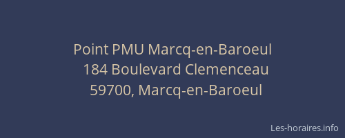 Point PMU Marcq-en-Baroeul