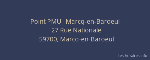 Point PMU   Marcq-en-Baroeul