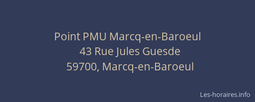 Point PMU Marcq-en-Baroeul