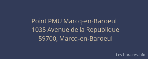 Point PMU Marcq-en-Baroeul