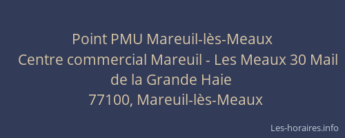 Point PMU Mareuil-lès-Meaux