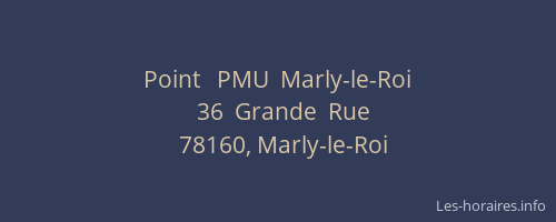 Point   PMU  Marly-le-Roi