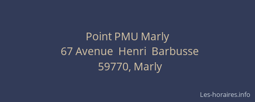 Point PMU Marly