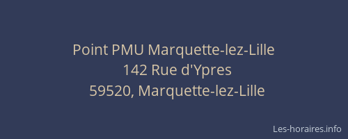 Point PMU Marquette-lez-Lille