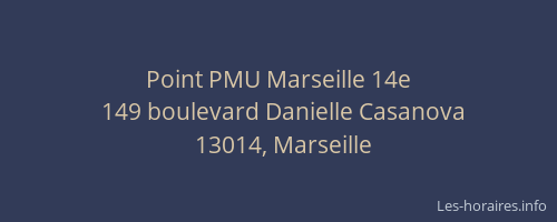 Point PMU Marseille 14e