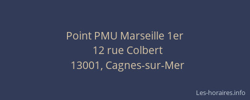 Point PMU Marseille 1er