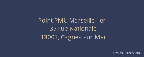 Point PMU Marseille 1er
