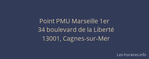 Point PMU Marseille 1er