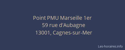 Point PMU Marseille 1er