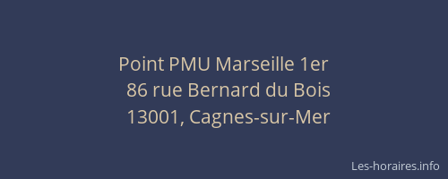 Point PMU Marseille 1er