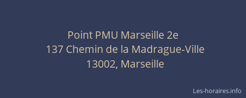 Point PMU Marseille 2e