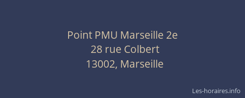 Point PMU Marseille 2e
