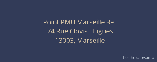 Point PMU Marseille 3e