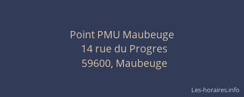 Point PMU Maubeuge