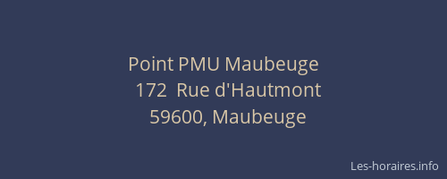 Point PMU Maubeuge