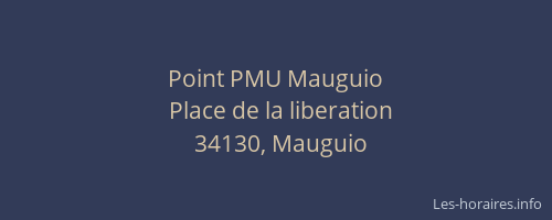 Point PMU Mauguio
