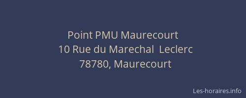 Point PMU Maurecourt