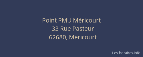 Point PMU Méricourt