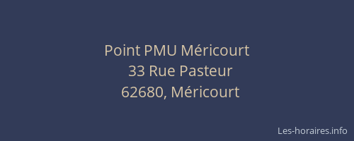 Point PMU M&eacute;ricourt