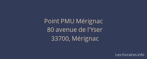 Point PMU Mérignac