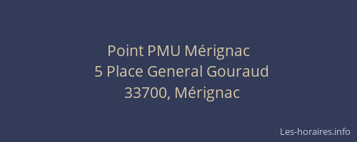 Point PMU M&eacute;rignac