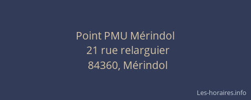 Point PMU M&eacute;rindol
